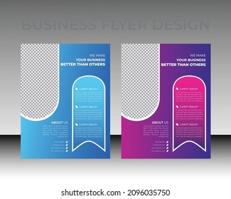 Flyer poster brochure business cover vector and illustration template design in A4 size.