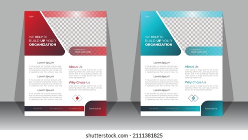 Flyer poster brochure business cover vector and illustration template design in A4 size.