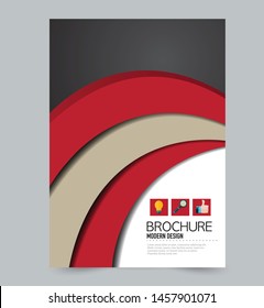 Flyer or poster. Brochure design. Annual report cover template. Vectical a4 layout for advertisement, presentation, bsuiness, education. Black and red color. Vector illustration.