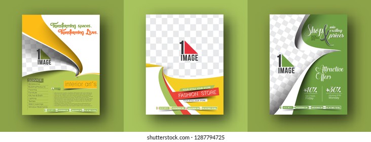 Flyer & Poster Cover Design in A4 Size Template Illustration.
