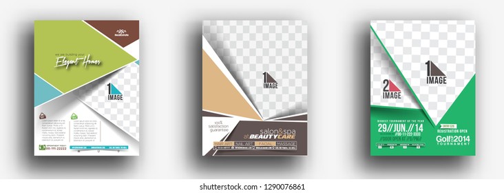 Flyer & Poster Cover Design in A4 Size Template Illustration.