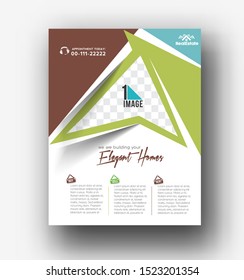 Flyer & Poster Cover Design in A4 Size Template Illustration.