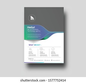 Flyer & Poster Cover Design in A4 Size Template Illustration.