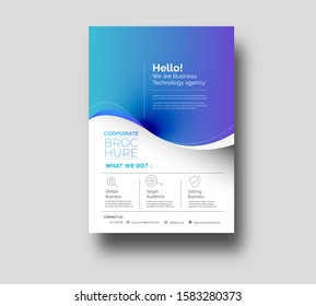 Flyer & Poster Cover Design in A4 Size Template Illustration.