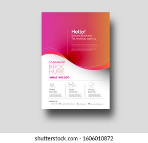 Flyer & Poster Cover Design in A4 Size Template Illustration.