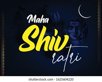 Flyer or Poster Design for Maha Shivratri, Beautiful Hindu Festival Design with Lord Shiva.