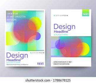 Flyer, Poster, Merkblatt Grafik Design Layout Vorlage mit abstraktem, lebhaftem Farbverlauf-Hintergrund.