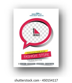 Flyer, Poster & magazine design Layout template in A4 size Vector 