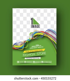 Flyer, Poster & magazine design Layout template in A4 size Vector 