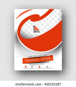 Flyer, Poster & magazine design Layout template in A4 size Vector 