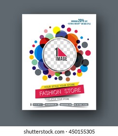Flyer, Poster & magazine design Layout template in A4 size Vector 
