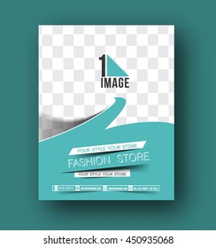 Flyer, Poster & magazine design Layout template in A4 size Vector 