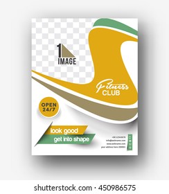 Flyer, Poster & magazine design Layout template in A4 size Vector 