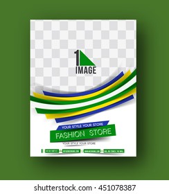 Flyer, Poster & magazine design Layout template in A4 size Vector 