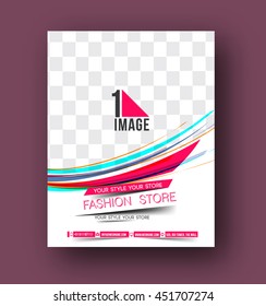 Flyer, Poster & magazine design Layout template in A4 size Vector 