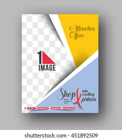 Flyer, Poster & magazine design Layout template in A4 size Vector 