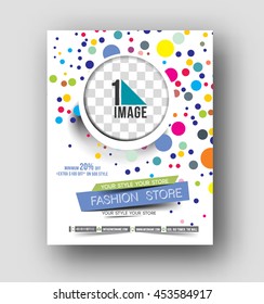 Flyer, Poster & magazine design Layout template in A4 size Vector 