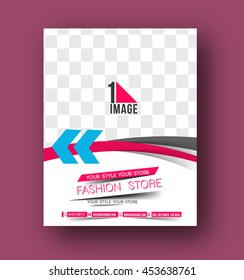 Flyer, Poster & magazine design Layout template in A4 size Vector 