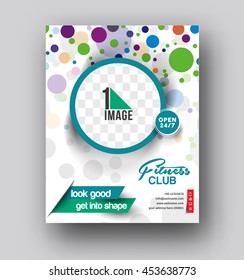 Flyer, Poster & magazine design Layout template in A4 size Vector 