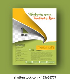 Flyer, Poster & magazine design Layout template in A4 size Vector 