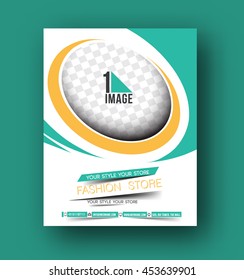 Flyer, Poster & magazine design Layout template in A4 size Vector 