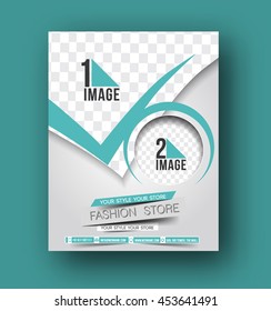 Diseño de volantes, carteles y revistas Plantilla de diseño en Vector tamaño A4 