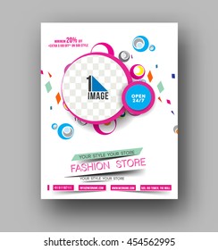 Flyer, Poster & magazine design Layout template in A4 size Vector 