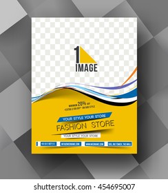 Flyer, Poster & magazine design Layout template in A4 size Vector 
