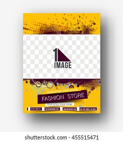 Flyer, Poster & magazine design Layout template in A4 size Vector 