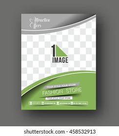 Flyer, Poster & magazine design Layout template in A4 size Vector 