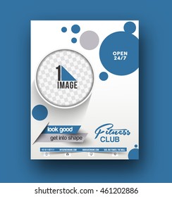 Flyer, Poster & magazine design Layout template in A4 size Vector