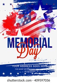Flyer or poster of memorial day celebration.
