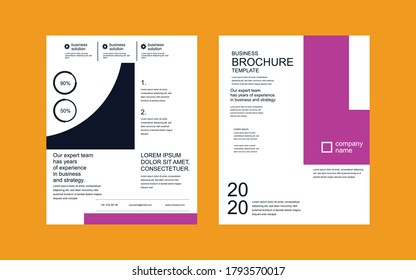 Flyer poster pamphlet brochure cover design layout background, two colors scheme, vector template in A4 size - Vector