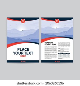 Flyer poster pamphlet brochure cover design layout space for photo background, vector illustration template, A4 size