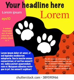 Flyer or poster template.colourful vector design.