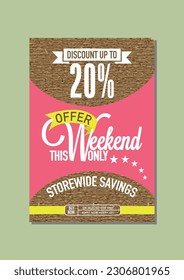 Flyer and poster templates for advertisement and commercial uses