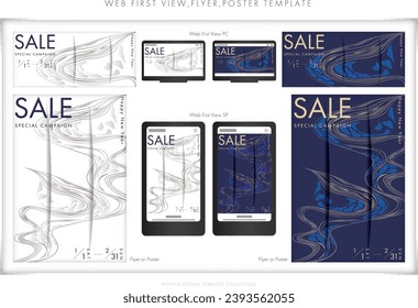 Flyer, poster, web, first view, campaign, design template 01