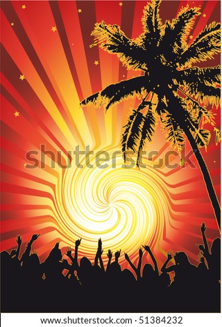 Flyer or poster for your beach party.