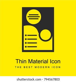 Flyer for promotion bright yellow material minimal icon or logo design