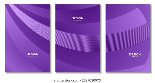 flyer with purple gradient wave simple background