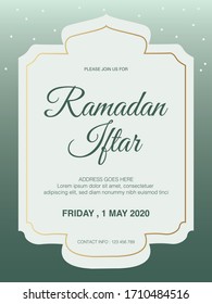 Flyer Ramadan Iftar green colour