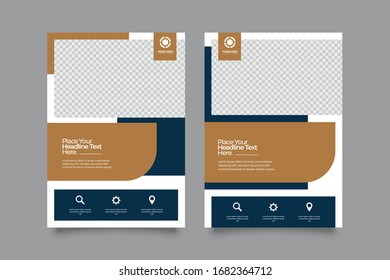 Flyer Real Estate  with minimal geometric design. Modern abstract background for Brochure, Placard, Poster, Flyer, Banner etc. Eps10 vector flyer template.