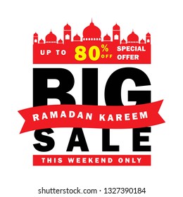 Flyer, Sale, discount, greeting card, label or banner occasion of Ramadan Kareem and Eid Mubarak Celebration