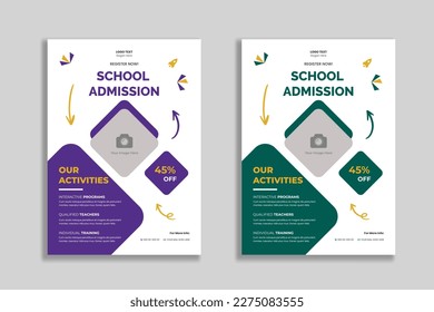 A flyer for school admission