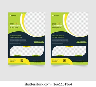  Flyer School Kids print template design
