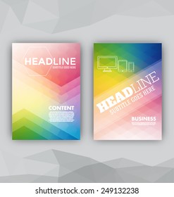 Flyer Set - Abstract Backgrounds - Presentation Template - Brochure Print Design Elements