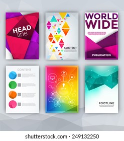 Flyer Set - Abstract Backgrounds - Presentation Template - Brochure Print Design Elements