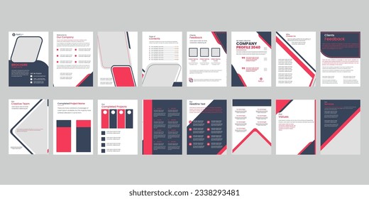 flyer set, company profile, A4, Brochure creative design, cover, report, Multipurpose template, back and inside pages, Trendy minimalist design, Vertical a4 format