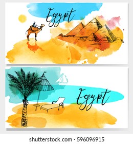 Flyer Set von Ägypten. 