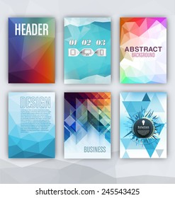 Flyer Sets - Abstract Backgrounds - Presentation Template - Brochure Print Design Elements